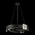 ZEEV Lighting Arcus LED 32 Inch Segmental Crystal Chandelier in Textured Black in Textured Matte Black Finish Model: CD11621-LED-3-32-TMBK
