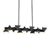 Zeev Lighting AVANTE 6 Light 6 Light Geometric Triangular in Matte Black Linear Pendant Model: CD10033-6-MBK