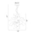 ZEEV Lighting BLOSSOM 6 Light Decorative Floral Windmill Matte Black Pendant Light in Matte Black With Matte White Finish Model: P30115-6-MBK+MW