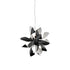 Zeev Lighting BLOSSOM 9 Light 9 Light Decorative Floral Windmill Matte Black Chandelier in Matte Black w/Matte White Finish Model: CD10035-9-MBK+MW