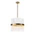 Zeev Lighting CITADEL 12 Light 12 Light 18 Inch Sleek in Aged Brass Banded Crystal Drum Chandelier Model: CD10404-12-P-AGB
