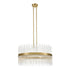 ZEEV Lighting CITADEL 22 Light 32 Inch Sleek in Aged Brass Band Drum Shade Crystal Chandelier Model: CD10313-22-AGB