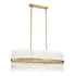 ZEEV Lighting CITADEL 24 Light 48 Inch Sleek in Aged Brass Band Oval Crystal Chandelier Model: CD10315-24-AGB
