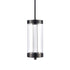 ZEEV Lighting Claro Outdoor LED 12 Inch Round Glass Crystal Pendant in Matte Black Model: EP11118-LED-12R-MBK