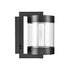 ZEEV Lighting Claro Outdoor LED 12 Inch Round Glass Crystal Sconce in Matte Black Model: EW11113-LED-12R-MBK