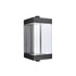 ZEEV Lighting Claro Outdoor LED 12 Inch Square Glass Crystal Sconce in Matte Black Model: EW11101-LED-12S-MBK