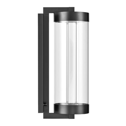 ZEEV Lighting Claro Outdoor LED 24 Inch Round Glass Crystal Sconce in Matte Black Model: EW11114-LED-24R-MBK