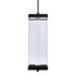 ZEEV Lighting Claro Outdoor LED 24 Inch Square Glass Crystal Pendant in Matte Black Model: EP11107-LED-24S-MBK