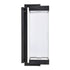 ZEEV Lighting Claro Outdoor LED 24 Inch Square Glass Crystal Sconce in Matte Black Model: EW11102-LED-24S-MBK