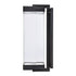 ZEEV Lighting Claro Outdoor LED 24 Inch Square Glass Crystal Sconce in Matte Black Model: EW11102-LED-24S-MBK