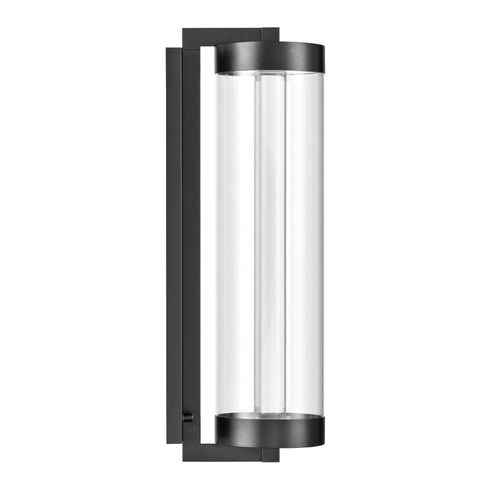 ZEEV Lighting Claro Outdoor LED 35 Inch Round Glass Crystal Sconce in Matte Black Model: EW11115-LED-35R-MBK