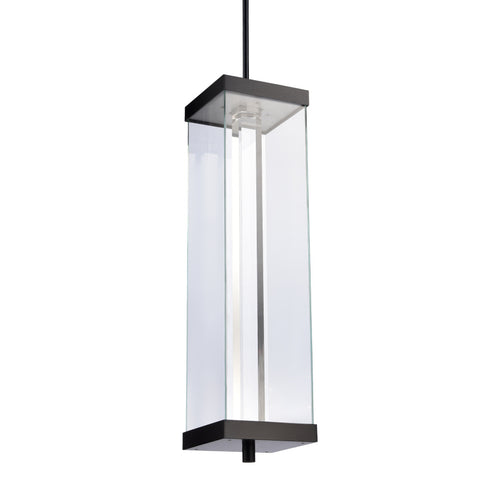 ZEEV Lighting Claro Outdoor LED 35 Inch Square Glass Crystal Pendant in Matte Black Model: EP11108-LED-35S-MBK