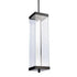 ZEEV Lighting Claro Outdoor LED 35 Inch Square Glass Crystal Pendant in Matte Black Model: EP11108-LED-35S-MBK
