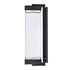 ZEEV Lighting Claro Outdoor LED 35 Inch Square Glass Crystal Sconce in Matte Black Model: EW11103-LED-35S-MBK