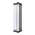 ZEEV Lighting Claro Outdoor LED 35 Inch Square Glass Crystal Sconce in Matte Black Model: EW11103-LED-35S-MBK