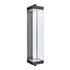 ZEEV Lighting Claro Outdoor LED 35 Inch Square Glass Crystal Sconce in Matte Black Model: EW11103-LED-35S-MBK