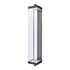 ZEEV Lighting Claro Outdoor LED 50 Inch Square Glass Crystal Sconce in Matte Black Model: EW11104-LED-50S-MBK