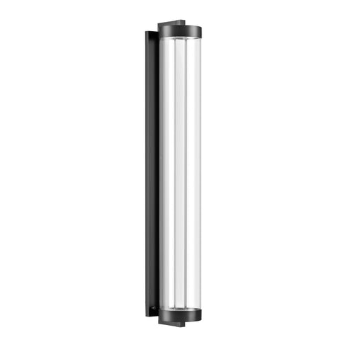 ZEEV Lighting Claro Outdoor LED 72 Inch Round Glass Crystal Sconce in Matte Black Model: EW11117-LED-72R-MBK