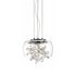 Zeev Lighting DESTINY 8 Light LED 16 Inch Clear Glass Dome Shade Pendant Light in Aged Brass Finish Model: P30110-LED-AGB
