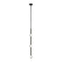 ZEEV Lighting Diamante 28 Inch LED 3 Light Vertical Crystal Pendant in Oxide Black & Brass Model: PV10809-LED-3-BX-LB