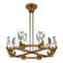 ZEEV Lighting HORIZON 8 Light 32 Inch in Aged Brass Wheel Styled Chandelier Model: CD10346-8-AGB