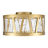 ZEEV Lighting Lucus 15 Inch LED Crystal Drum Semi Flush in Aged Brass Model: SF11516-LED-AGB