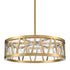 Zeev Lighting LUCUS 2 Light LED 3CCT 30 Inch Thick Engraved Crystals in Aged Brass Drum Pendant Light Model: P11519-LED-AGB