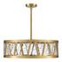 Zeev Lighting LUCUS 2 Light LED 3CCT 30 Inch Thick Engraved Crystals in Aged Brass Drum Pendant Light Model: P11519-LED-AGB