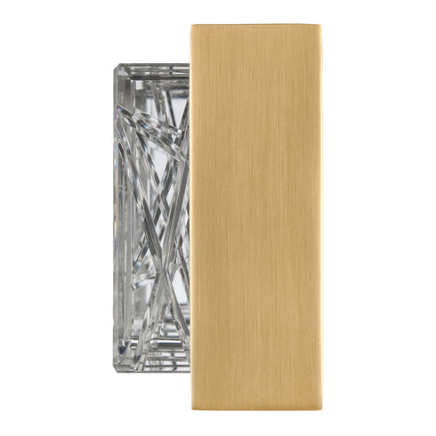 ZEEV Lighting Lucus 27 Inch LED Crystal Wall Sconce in Aged Brass Model: VL11510-LED-24B-AGB