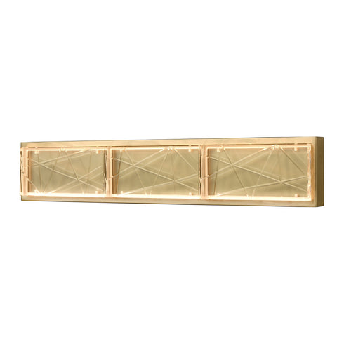 ZEEV Lighting Lucus 27 Inch LED Crystal Wall Sconce in Aged Brass Model: VL11510-LED-24B-AGB