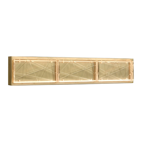 ZEEV Lighting Lucus 27 Inch LED Crystal Wall Sconce in Aged Brass Model: VL11510-LED-24B-AGB