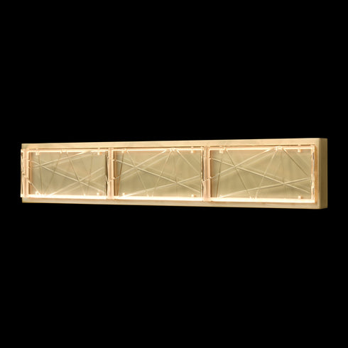 ZEEV Lighting Lucus 27 Inch LED Crystal Wall Sconce in Aged Brass Model: VL11510-LED-24B-AGB