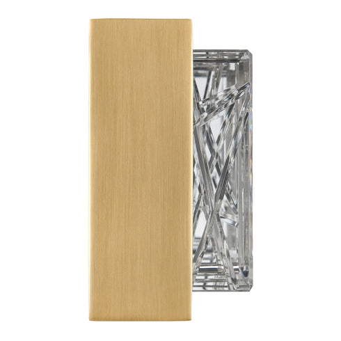 ZEEV Lighting Lucus 27 Inch LED Crystal Wall Sconce in Aged Brass Model: VL11510-LED-24B-AGB