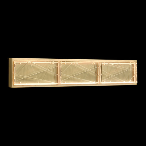 ZEEV Lighting Lucus 27 Inch LED Crystal Wall Sconce in Aged Brass Model: VL11510-LED-24B-AGB
