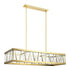 Zeev Lighting LUCUS LED 3CCT 48 Inch Thick Engraved Crystals in Aged Brass Rectangular Chandelier Model: CD11522-LED-AGB
