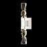 Zeev Lighting MAMADIM 2 Light LED 3CCT 2 Light 2 Inch x2 Inch Carved Crystals Matte White Duo Wall Sconce in Aged Brass Finish Model: WS11317-LED-2-2x2-AGB