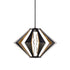 ZEEV Lighting Mamadim 24 Inch LED Architectural Crystal Pendant in Black & Brass in Satin Brushed Black Finish Model: EP11371-LED-1-2x2-SBB+AGB