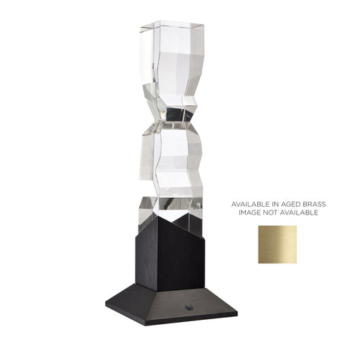 ZEEV Lighting Mamadim 3 Inch x3 Inch Unique Crystal Desk Lamp in Aged Brass Model: DL11368-LED-1-3x3-AGB
