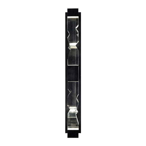 Zeev Lighting MAMADIM 4 Light LED 3CCT 4 Light 36 Inch Unique 3 Inch x3 Inch Carved Crystals Luxury in Satin Brushed Black Linear Vani Model: VL11333-LED-36-3x3-SBB