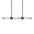 Zeev Lighting MAMADIM 4 Light LED 3CCT 4 Light 49 Inch Unique 3 Inch x3 Inch Carved Crystals Luxury in Aged Brass Linear Pendant Model: PL11337-LED-49-3x3-AGB