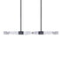 Zeev Lighting MAMADIM 4 Light LED 3CCT 4 Light 49 Inch Unique 3 Inch x3 Inch Carved Crystals Luxury in Aged Brass Linear Pendant Model: PL11337-LED-49-3x3-AGB