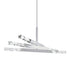Zeev Lighting MAMADIM 6 Light LED 3CCT 6 Light 48 Inch 2 Inch x2 Inch Carved Crystals Adjustable in Matte White Chandelier Model: CD11342-LED-6-2x2-MW