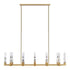 ZEEV Lighting Mamadim 72 Inch LED 12 Light 2 Inch x2 Inch Crystal Linear in Aged Brass Model: PL11356-LED-12-2x2-AGB