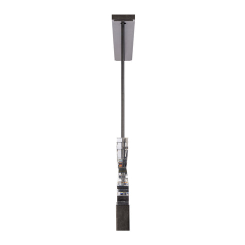ZEEV Lighting Mamadim 72 Inch LED 7 Light 2 Inch x2 Inch Crystal Linear in Satin Black in Satin Brushed Black Finish Model: PL11355-LED-7-2x2-SBB