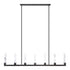 ZEEV Lighting Mamadim 72 Inch LED 7 Light 2 Inch x2 Inch Crystal Linear in Satin Black in Satin Brushed Black Finish Model: PL11355-LED-7-2x2-SBB