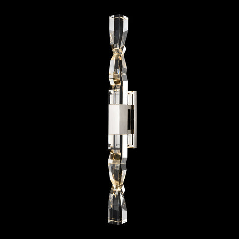 ZEEV Lighting Mamadim LED 2 Inch x2 Inch Single Crystal Duo Wall Sconce in Polished Nickel Model: WS11319-LED-2-2x2-PN