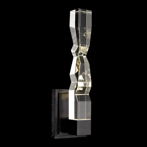 ZEEV Lighting Mamadim LED 2 Inch x2 Inch Single Crystal Wall Sconce in Satin Black in Satin Brushed Black Finish Model: WS11312-LED-1-2x2-SBB
