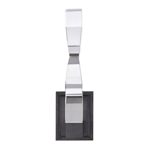 ZEEV Lighting Mamadim LED 2 Inch x2 Inch Single Crystal Wall Sconce in Satin Black in Satin Brushed Black Finish Model: WS11312-LED-1-2x2-SBB