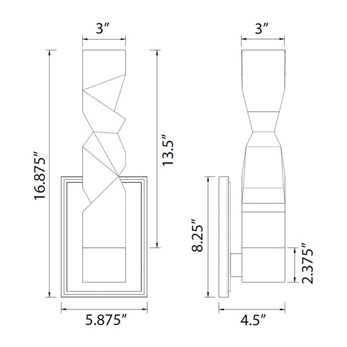 ZEEV Lighting Mamadim LED 3 Inch x3 Inch Single Crystal Wall Sconce in Polished Nickel Model: WS11315-LED-1-3x3-PN
