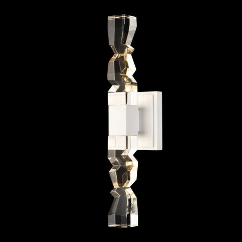 ZEEV Lighting MAMADIM LED 3CCT 2 Light 3 Inch x3 Inch Carved Crystals in Aged Brass Duo Wall Sconce Model: WS11321-LED-2-3x3-AGB